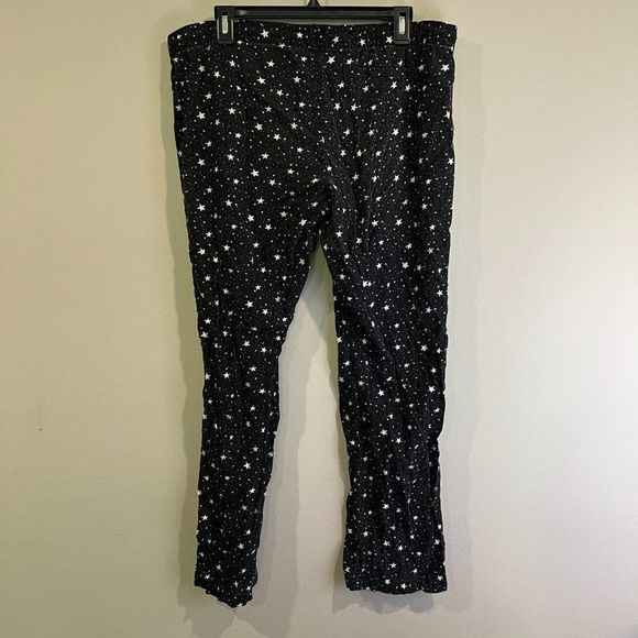 🌿4/$35🌿 OLD NAVY Black White Star Flannel Pyjama Pants (M) - Picture 4 of 7